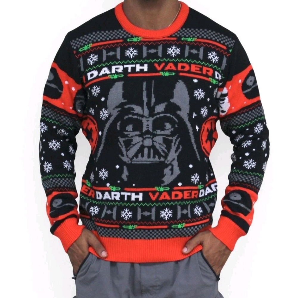 GEEKNET STAR WARS VADER HOLIDAY SWEATER SIZE MEDIUM NWT